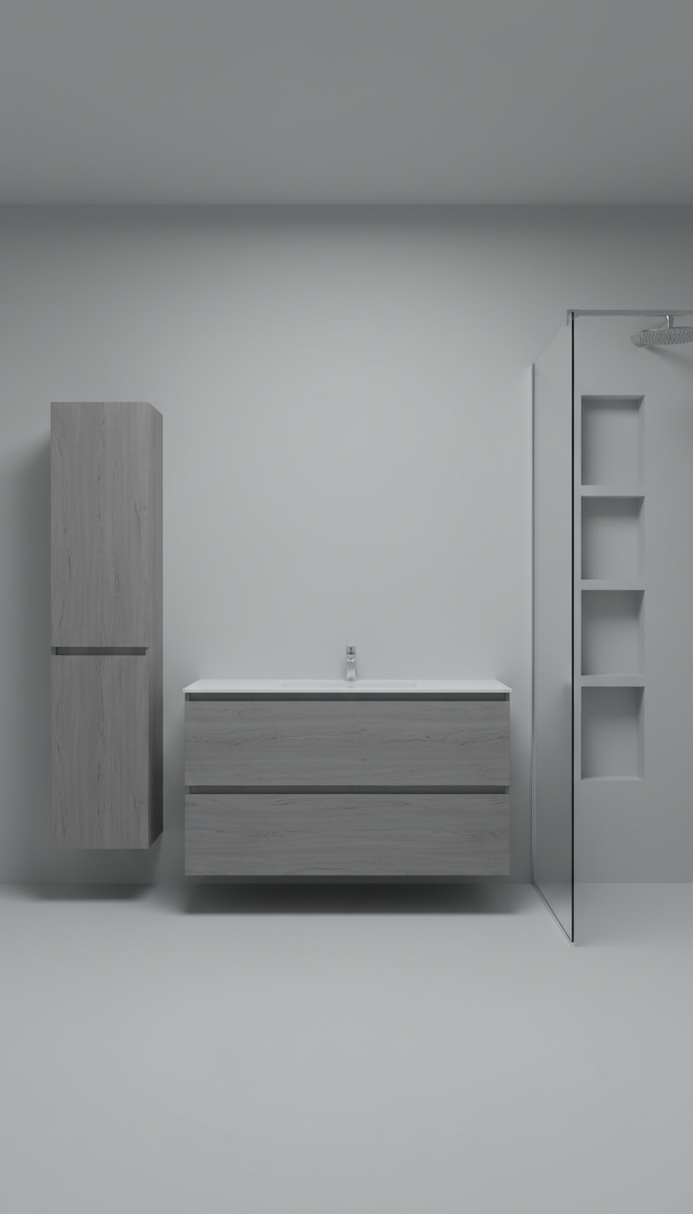 Soft-Close Engineered Wood Bathroom Vanity