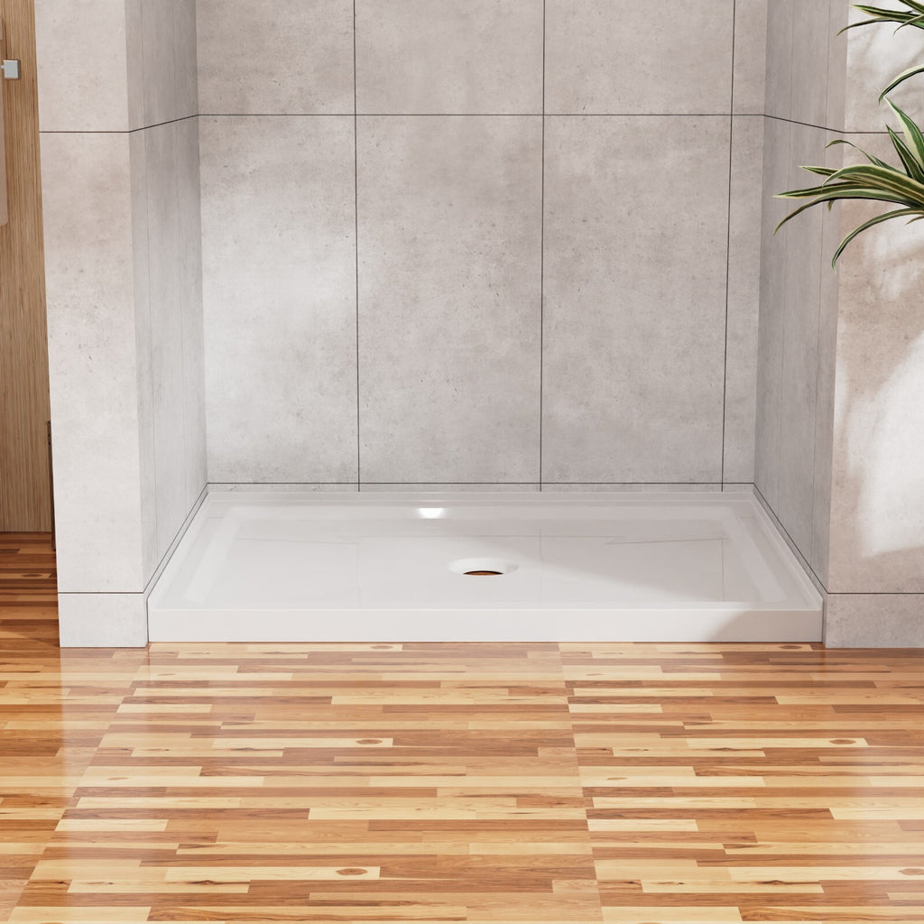 Rectangular White ABS Shower Base 32"x48" Shower Pan without drain set