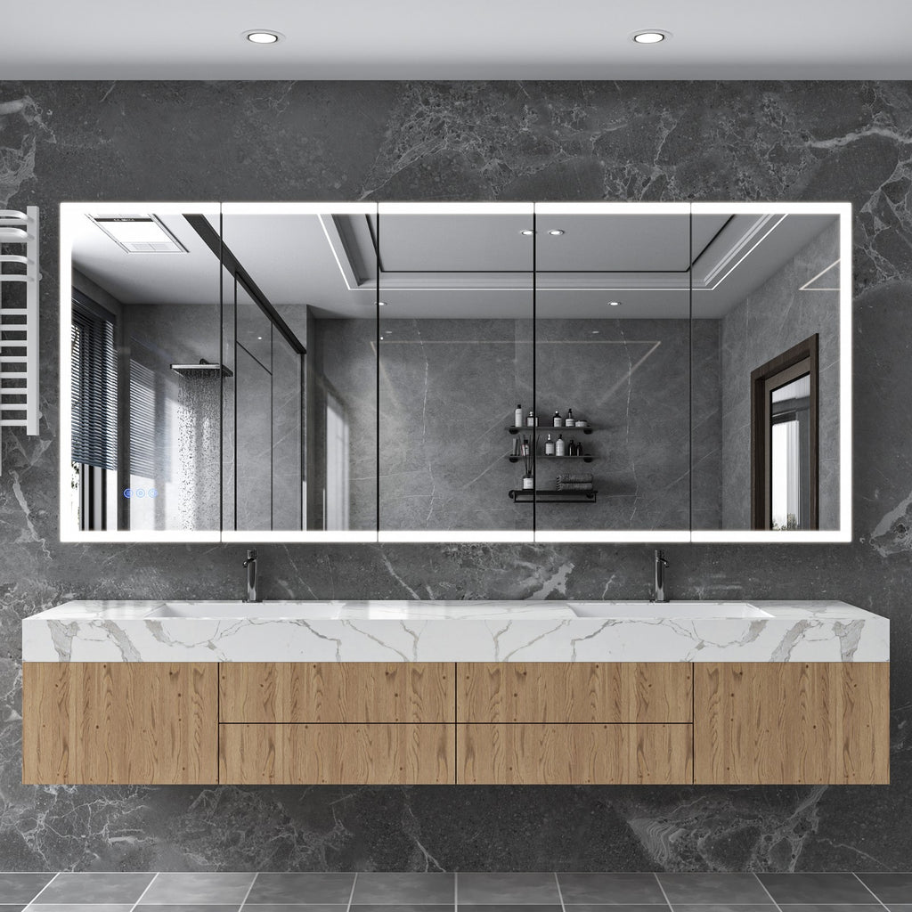 84"X36"Led Medicine Cabinet Bathroom Mirror Recessed /Wall Mounted, Anti-Fog