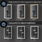16"X26"Led Medicine Cabinet Bathroom Mirror Recessed /Wall Mounted,Anti-Fog