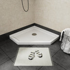 36"x36" Corner Shower Pan Base Neo-Angle Center Drain, No Drainage Set