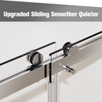 56-60"W x 76"H Double Sliding Shower Door in Chrome,  3/8'' (10mm) Clear Glass