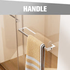 56-60"W x 76"H Double Sliding Shower Door in Brushed Nickel,  10mm Clear Glass