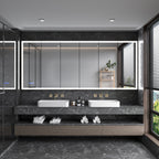 96"X40"Led Medicine Cabinet Bathroom Mirror Recessed /Wall Mounted,Anti-Fog
