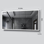96"X40"Led Medicine Cabinet Bathroom Mirror Recessed /Wall Mounted,Anti-Fog