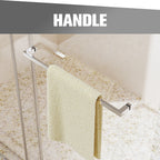 56-60"W x 76"H Double Sliding Shower Door in Chrome,  3/8'' (10mm) Clear Glass