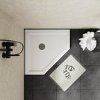 36"x36" Corner Shower Pan Base Neo-Angle Center Drain, No Drainage Set