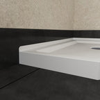 36"x36" Corner Shower Pan Base Neo-Angle Center Drain, No Drainage Set