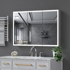 48"X32"Led Medicine Cabinet Bathroom Mirror Recessed /Wall Mounted, Anti-Fog