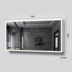 72"X32"Led Medicine Cabinet Bathroom Mirror Recessed /Wall Mounted, Anti-Fog
