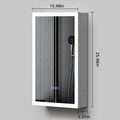 16"X26"Led Medicine Cabinet Bathroom Mirror Recessed /Wall Mounted,Anti-Fog