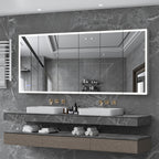 96"X40"Led Medicine Cabinet Bathroom Mirror Recessed /Wall Mounted,Anti-Fog