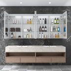 72"X32"Led Medicine Cabinet Bathroom Mirror Recessed /Wall Mounted, Anti-Fog