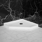 36"x36" Corner Shower Pan Base Neo-Angle Center Drain, No Drainage Set