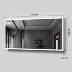 84"X36"Led Medicine Cabinet Bathroom Mirror Recessed /Wall Mounted, Anti-Fog