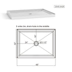 Rectangular White ABS Shower Base 32"x48" Shower Pan without drain set