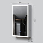 20"X30"Led Medicine Cabinet Bathroom Mirror Recessed /Wall Mounted,Anti-Fog