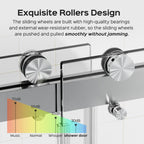 68-72x76" Frameless Double Slide Shower Door 3/8" Tempered Glass Brushed Nickel