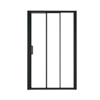 （44"-48"） x70" Tri-fold Sliding Shower Door, Matte Black, 6mm Tempered Glass