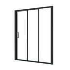 （56"-60") x70"  Tri-fold Sliding Shower Door, Matte Black, 6mm Tempered Glass