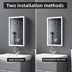 16"X26"Led Medicine Cabinet Bathroom Mirror Recessed /Wall Mounted,Anti-Fog
