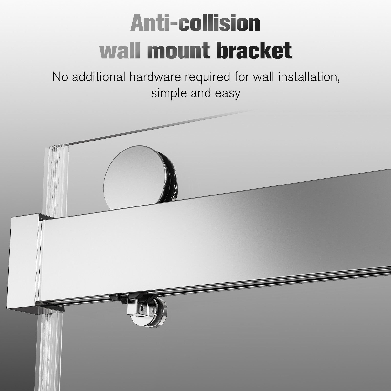(56-60)''x76'' Frameless Double Sliding Shower Door, 10mm SGCC Tempered Glass