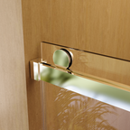 68-72"W*76"H Frameless Single Sliding Soft-Close Shower Doors 3/8"Tempered Glass