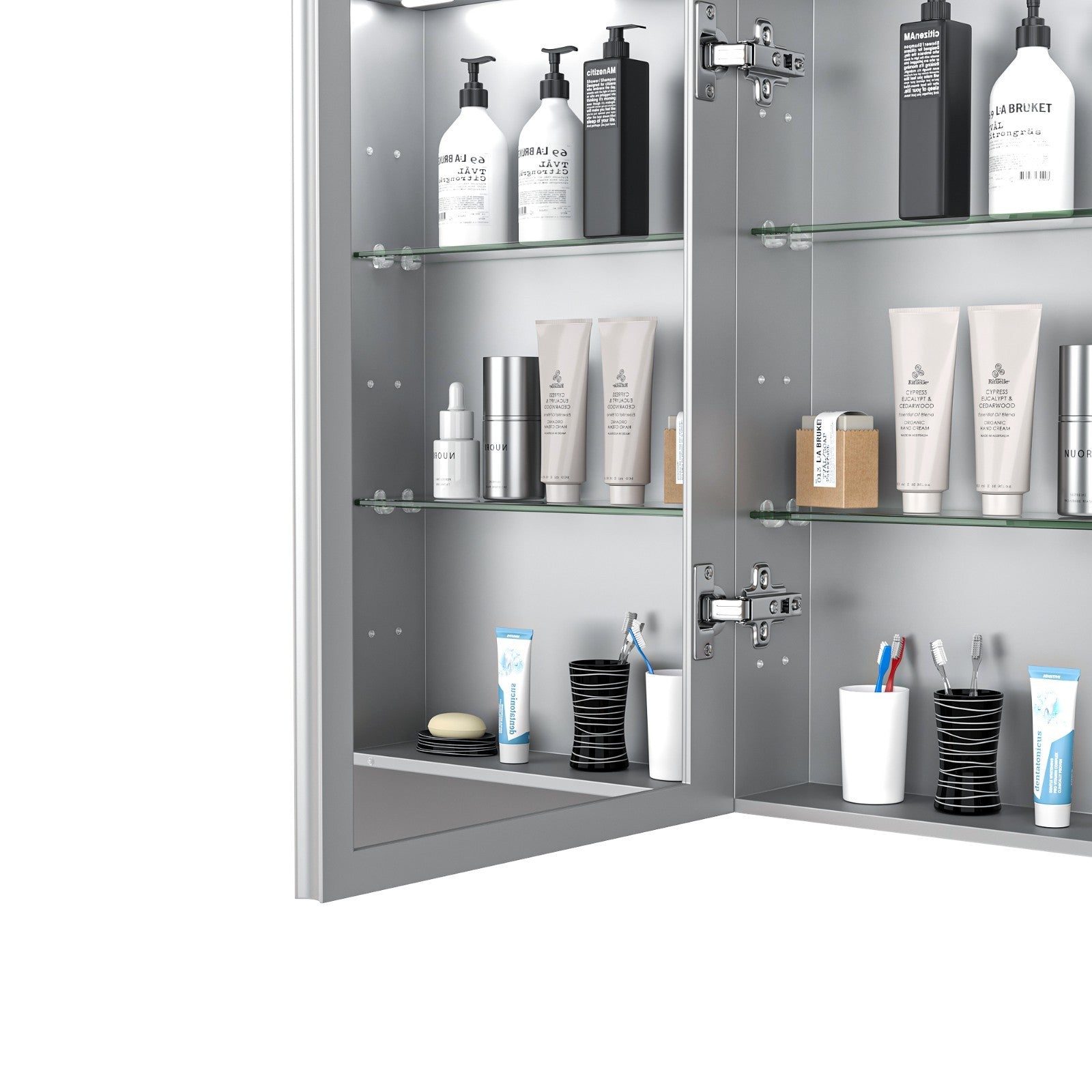 96"X40"Led Medicine Cabinet Bathroom Mirror Recessed /Wall Mounted,Anti-Fog
