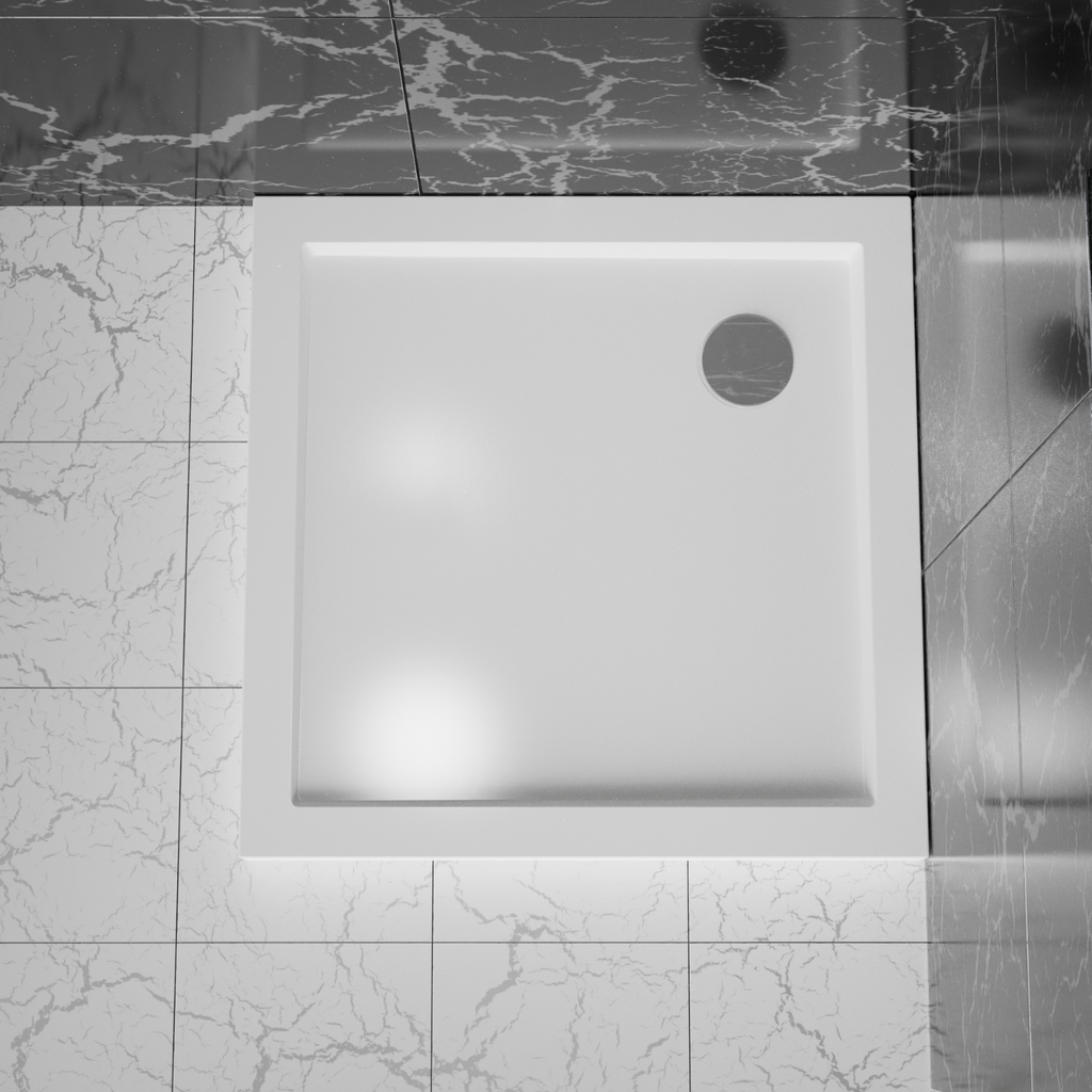 Square Acrylic Shower Base 32in. D x 32 in. W  Corner Shower Pan