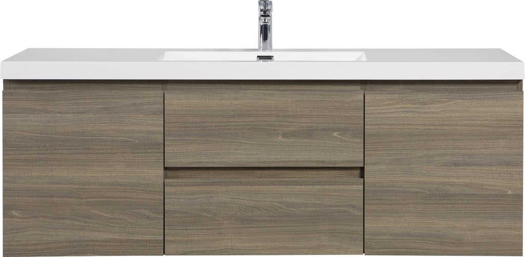 Floating Bathroom Vanity with Sink, Wall Mounted Floating Vanity with Soft Close Drawers, Large Storage Bathroom Vanity with One-Piece Smooth Sink, Fully Assembled