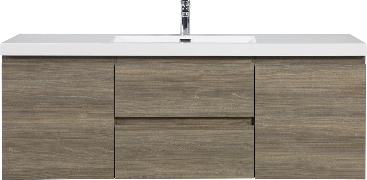 Floating Bathroom Vanity with Sink, Wall Mounted Floating Vanity with Soft Close Drawers, Large Storage Bathroom Vanity with One-Piece Smooth Sink, Fully Assembled