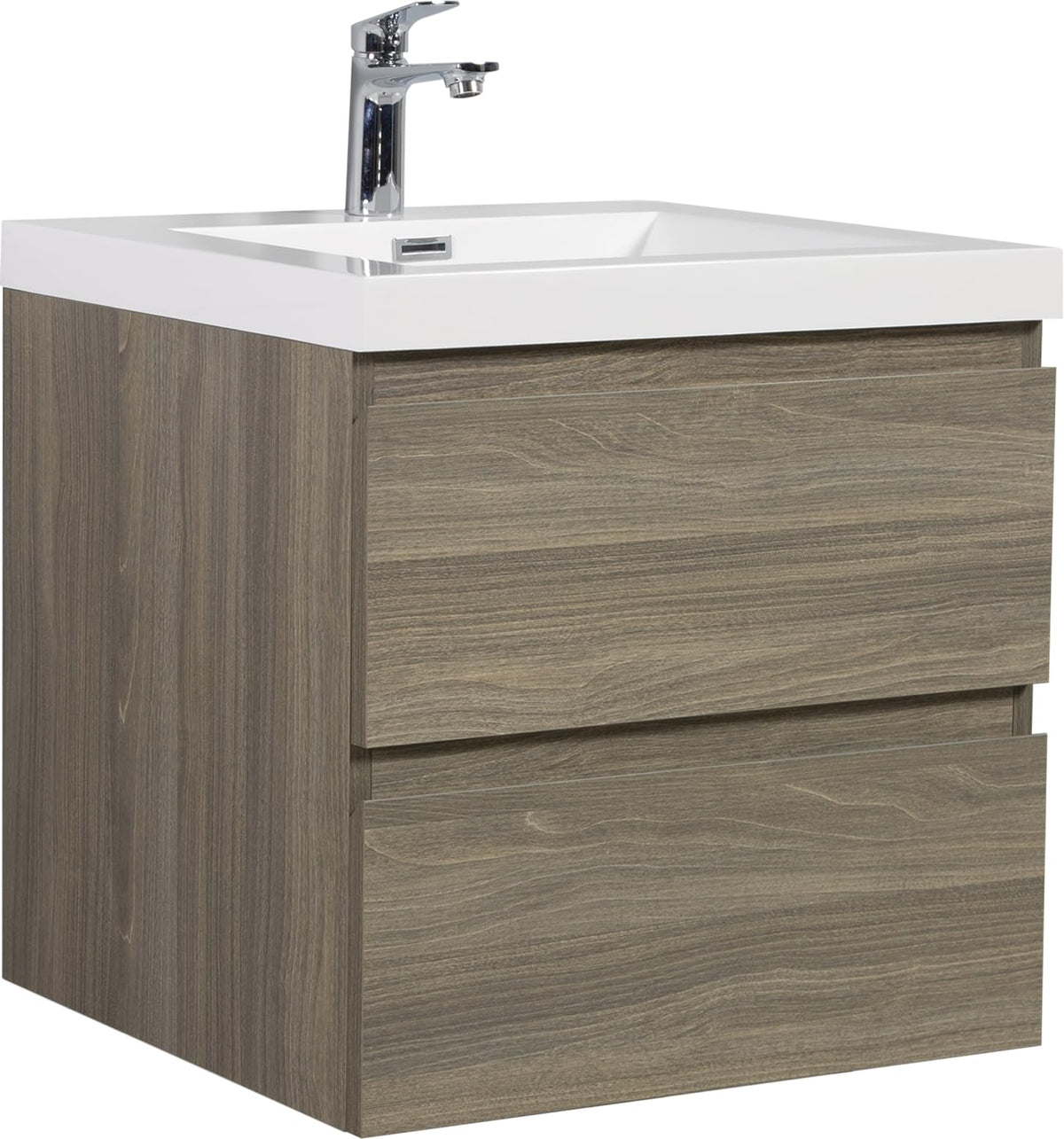 Floating Bathroom Vanity with Sink, Wall Mounted Floating Vanity with Soft Close Drawers, Large Storage Bathroom Vanity with One-Piece Smooth Sink, Fully Assembled