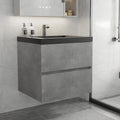 Floating Bathroom Vanity with Sink, Large Storage Wall Mounted Floating Vanity with Soft Close Drawers, One-Piece Basin Bathroom Sink Cabinet