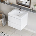 Floating Bathroom Vanity with Sink, Wall Mounted Floating Vanity with Soft Close Drawers, Large Storage Bathroom Vanity with One-Piece Smooth Sink, Fully Assembled