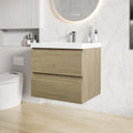 Floating Bathroom Vanity with Sink, Wall Mounted Floating Vanity with Soft Close Drawers, Large Storage Bathroom Vanity with One-Piece Smooth Sink, Fully Assembled