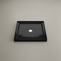 36'' Square Shower Base Black ABS, high-gloss,Centered Drain, without  drain set