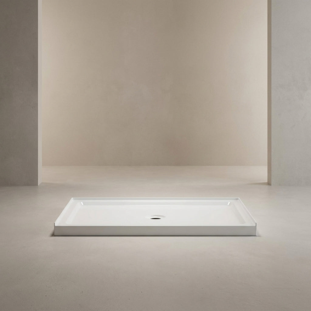 Rectangular White ABS Shower Base 32"x48" Shower Pan without drain set