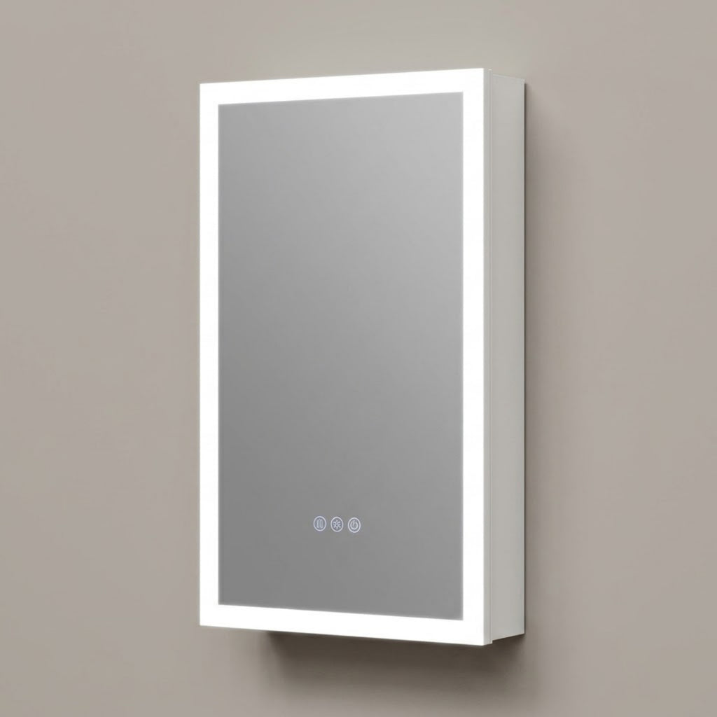 16"X26"Led Medicine Cabinet Bathroom Mirror Recessed /Wall Mounted,Anti-Fog