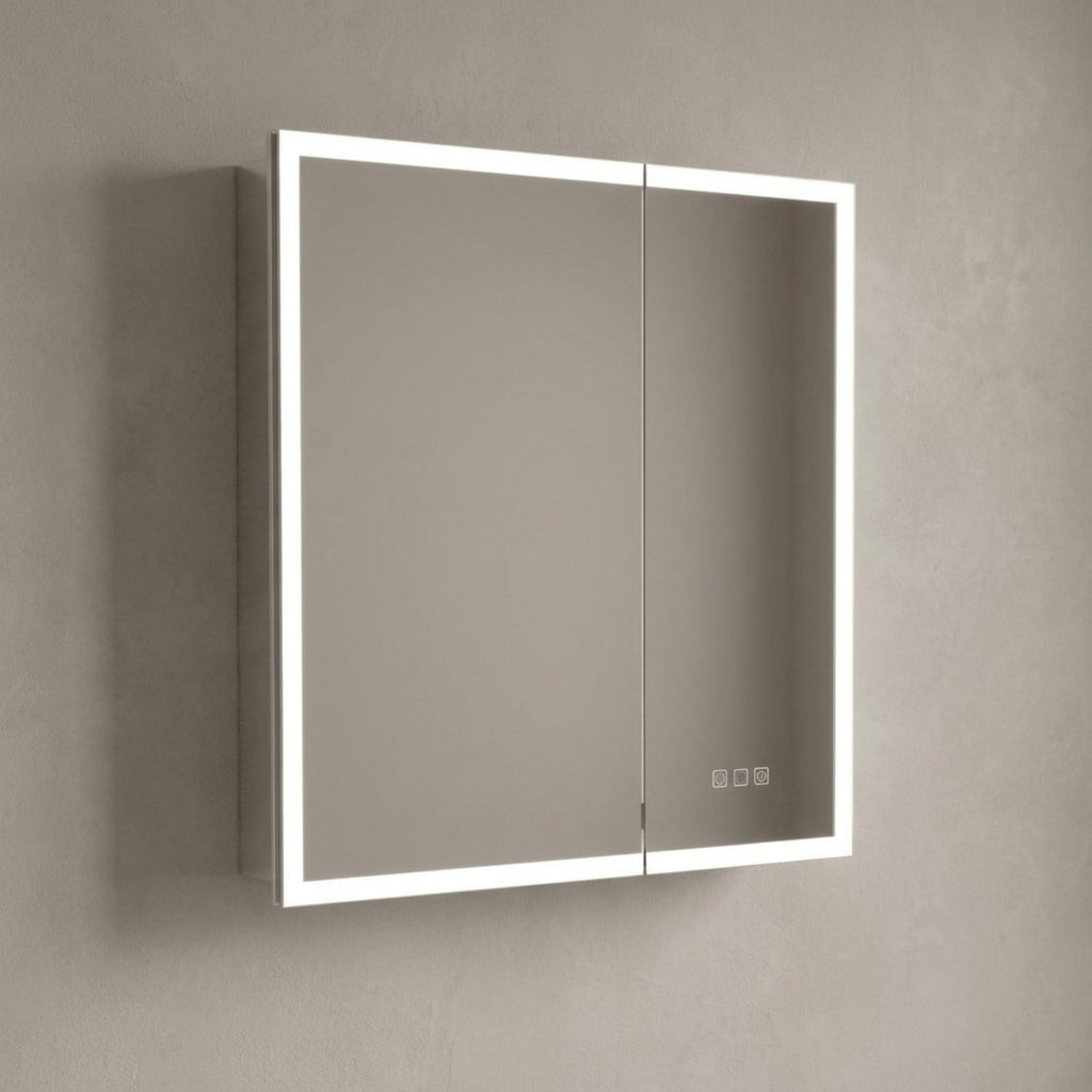 30"X32"Led Medicine Cabinet Bathroom Mirror Recessed /Wall Mounted,Anti-Fog