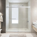 68-72x76" Frameless Double Slide Shower Door 3/8" Tempered Glass